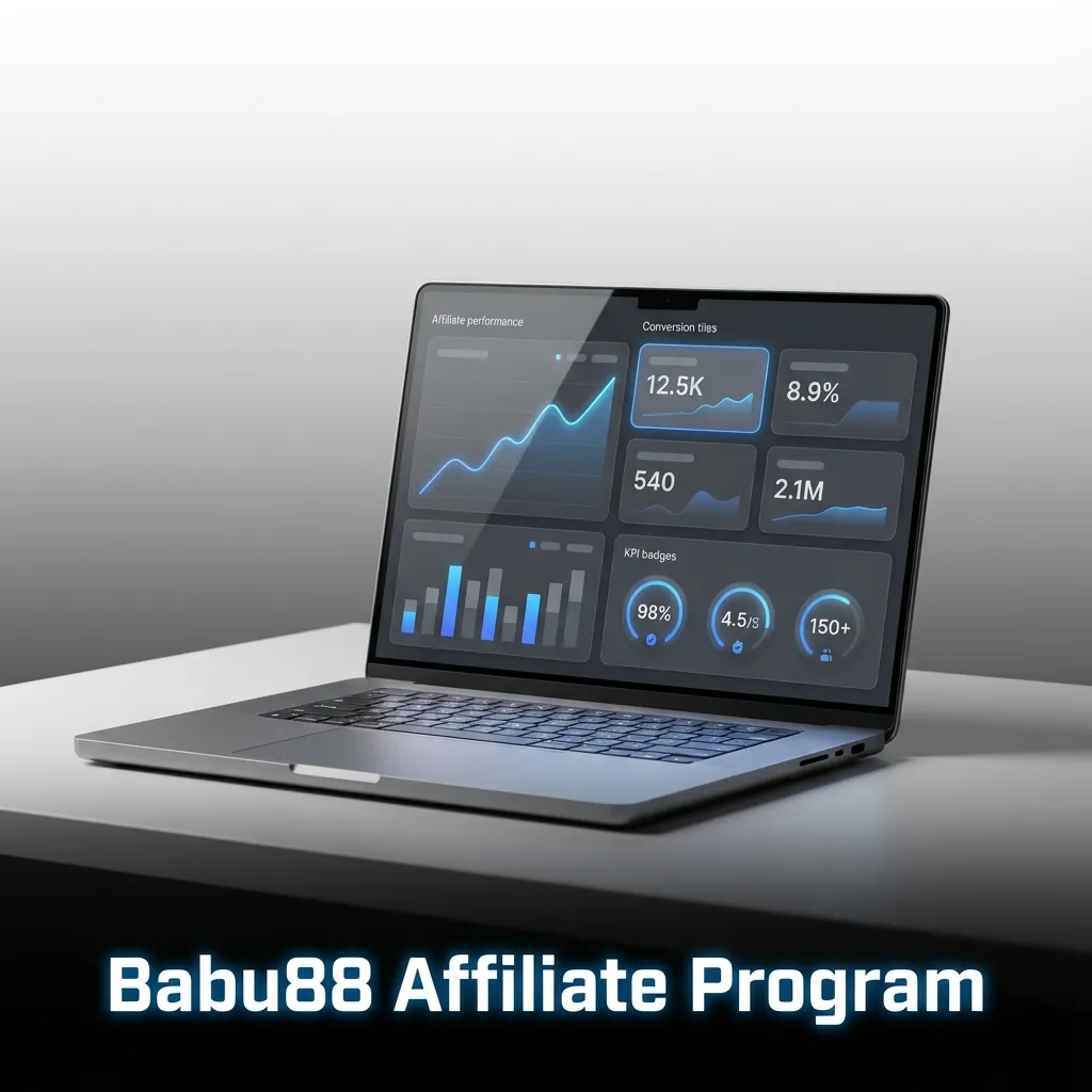 Illustration promoting the Babu88 affiliate program for Bangladeshi partners earning commissions by referring new bettors
