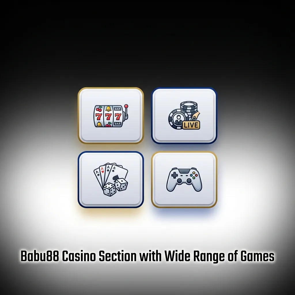 Babu88 casino lobby screen showing slots, crash, instant, table, card, game show, and virtual sports categories