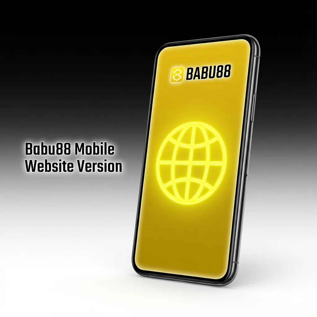 Smartphone screen showing Babu88 mobile website interface with betting and casino options, optimized for easy navigation