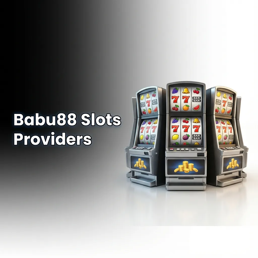 Babu88 slots providers graphic showing logos of major studios like Pragmatic Play, PG Soft, NetEnt, Microgaming, and more