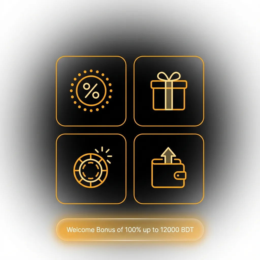 Welcome Bonus banner: 100% up to 12,000 BDT for new Bangladesh casino players on first deposit