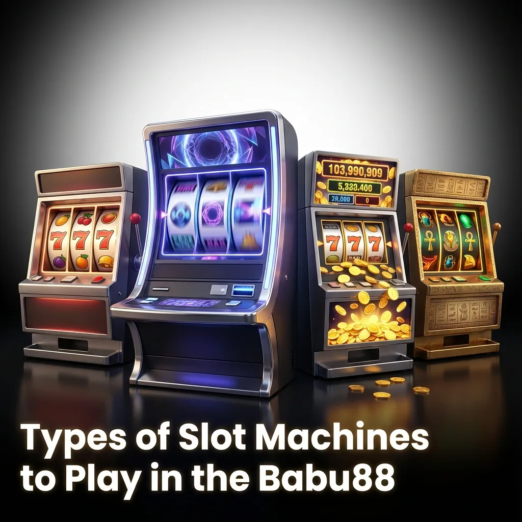 Colorful Babu88 casino lobby interface showing icons for classic, video, jackpot, Megaways, crash, and branded slot games